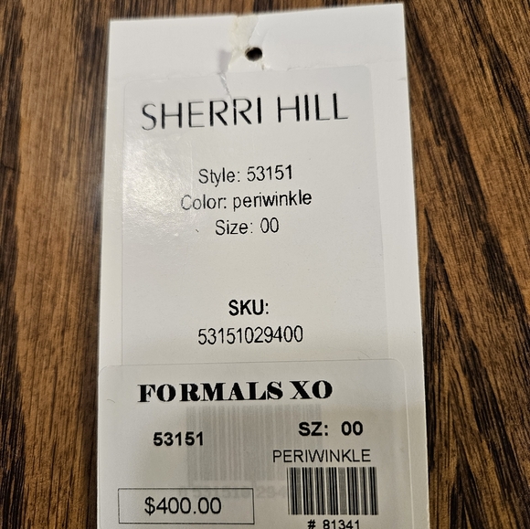 Sherri Hill homecoming dress size 00  periwinkle.   Barely worn - Picture 3 of 5